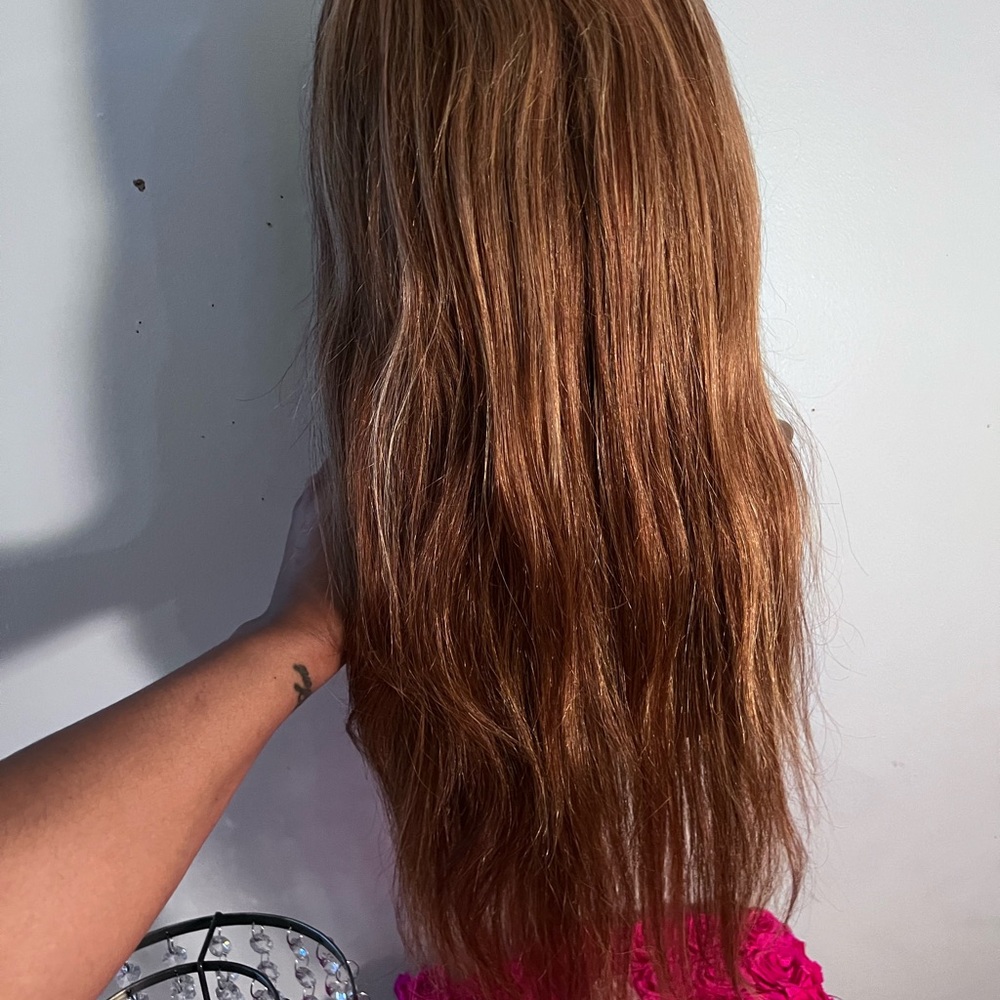 ❣︎ Brown/blonde highlight frontal wig  22inch ❣︎ - Picture 6 of 6